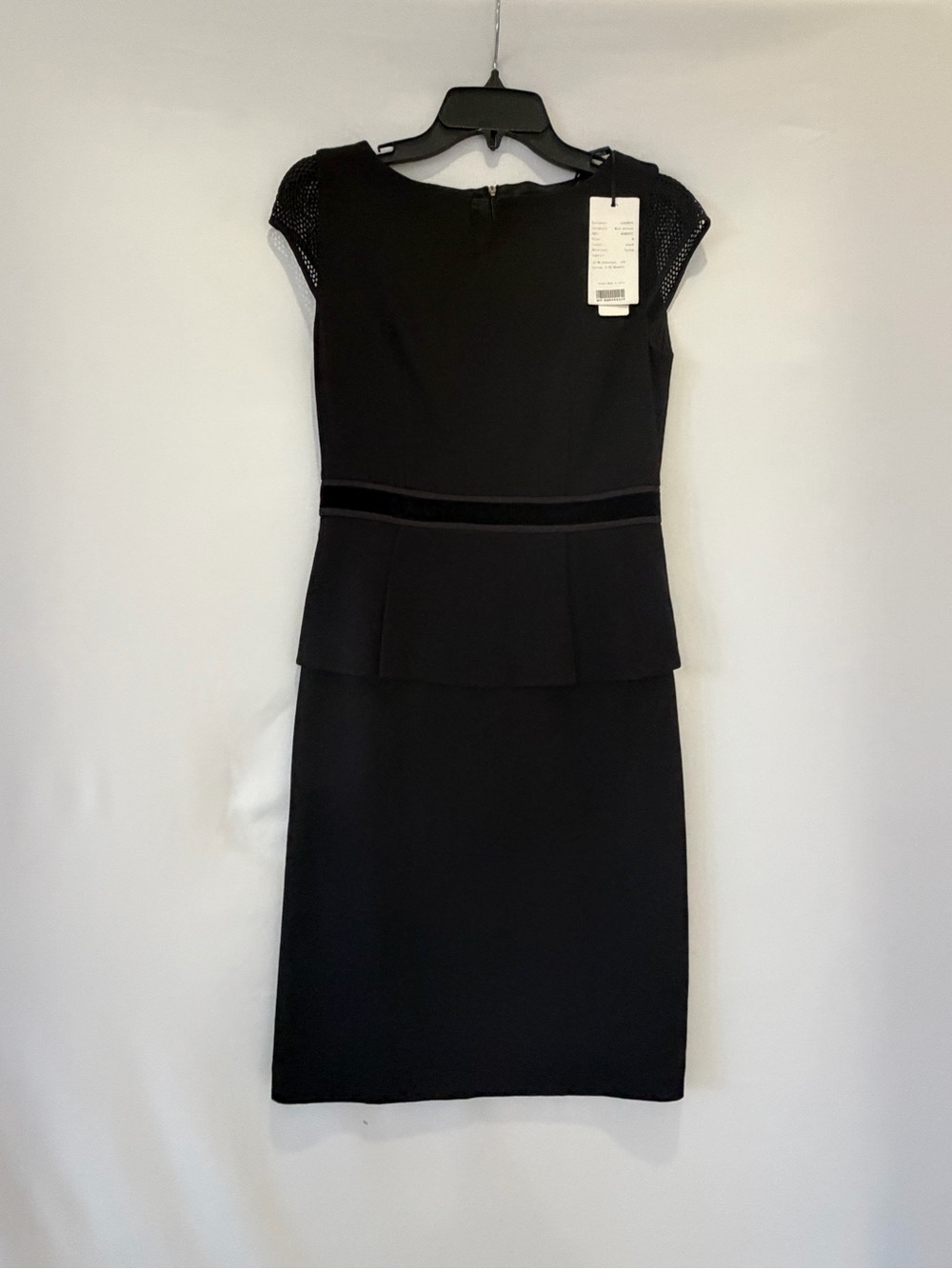 STYLEWE Black Peplum Sheath Midi Dress